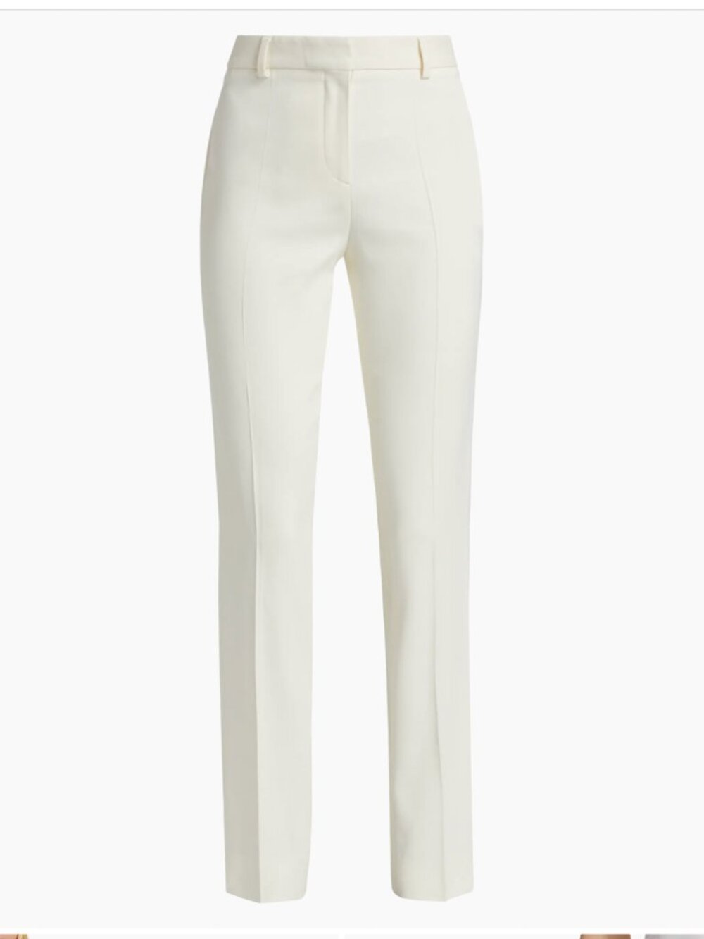 Toteme Low-Waist Slim Fit Trousers, NWT, Size 40 (8), Ecru